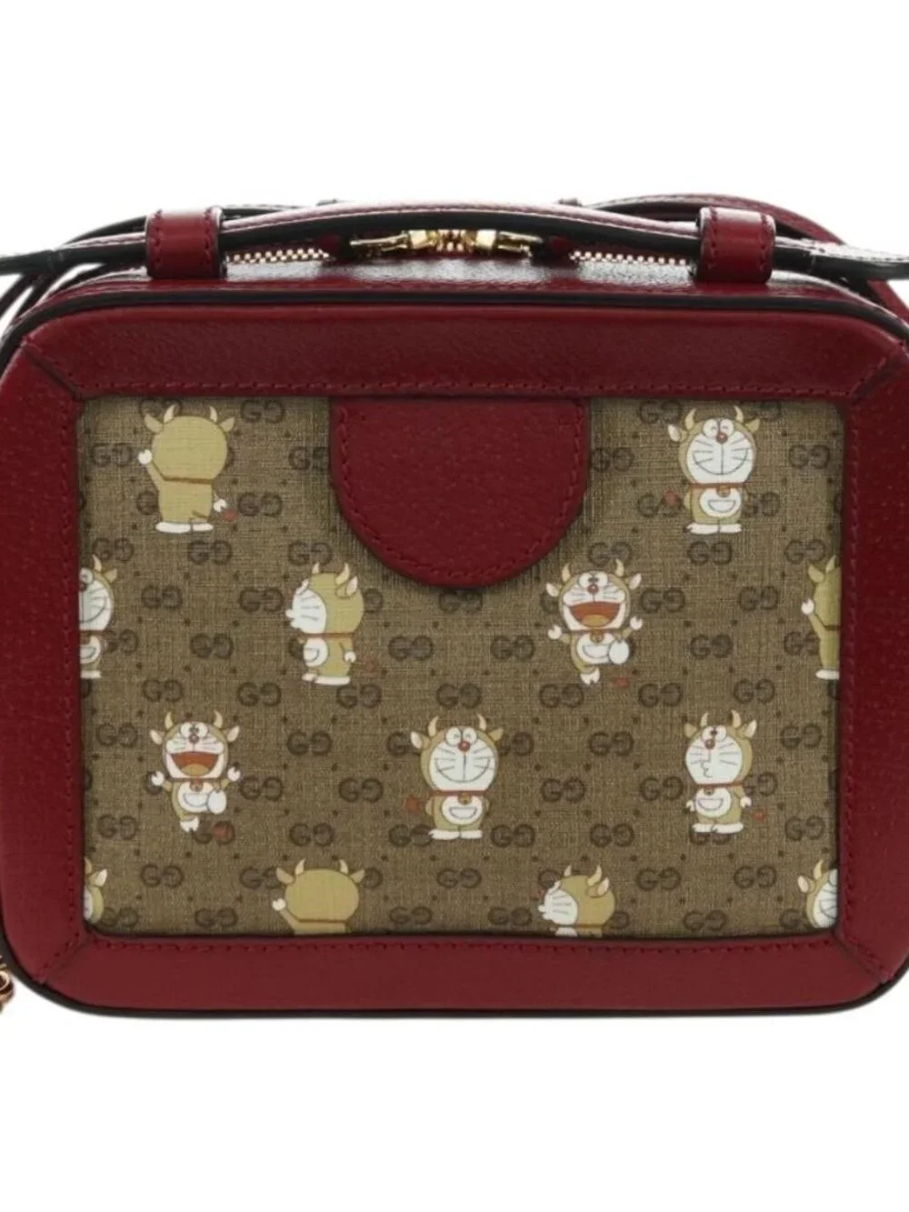 GUCCI Micro GG Supreme Doraemon Collaboration Bag PVC Beige 655596 Auth YKZ1361M